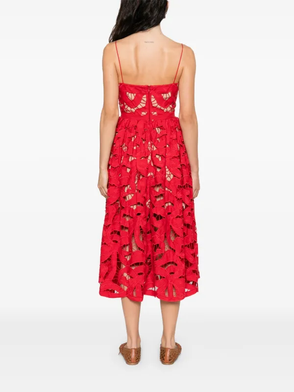 red embroidered midi dress Boden Women's May Jersey Midi Dress in Red