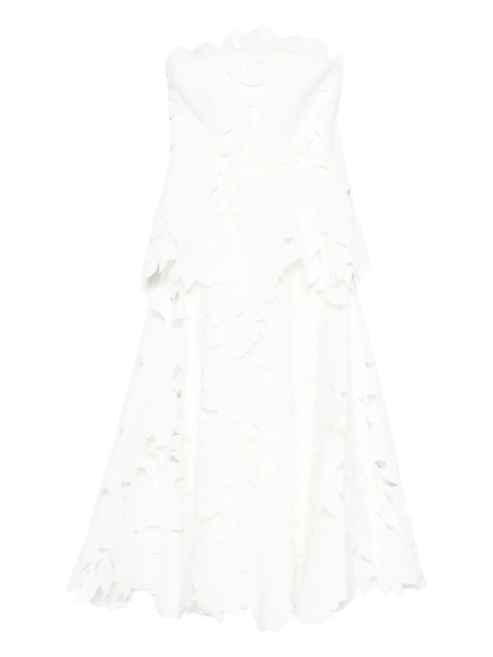 Simkhai Womens White Audrey Bustier Woven Midi Dress In White