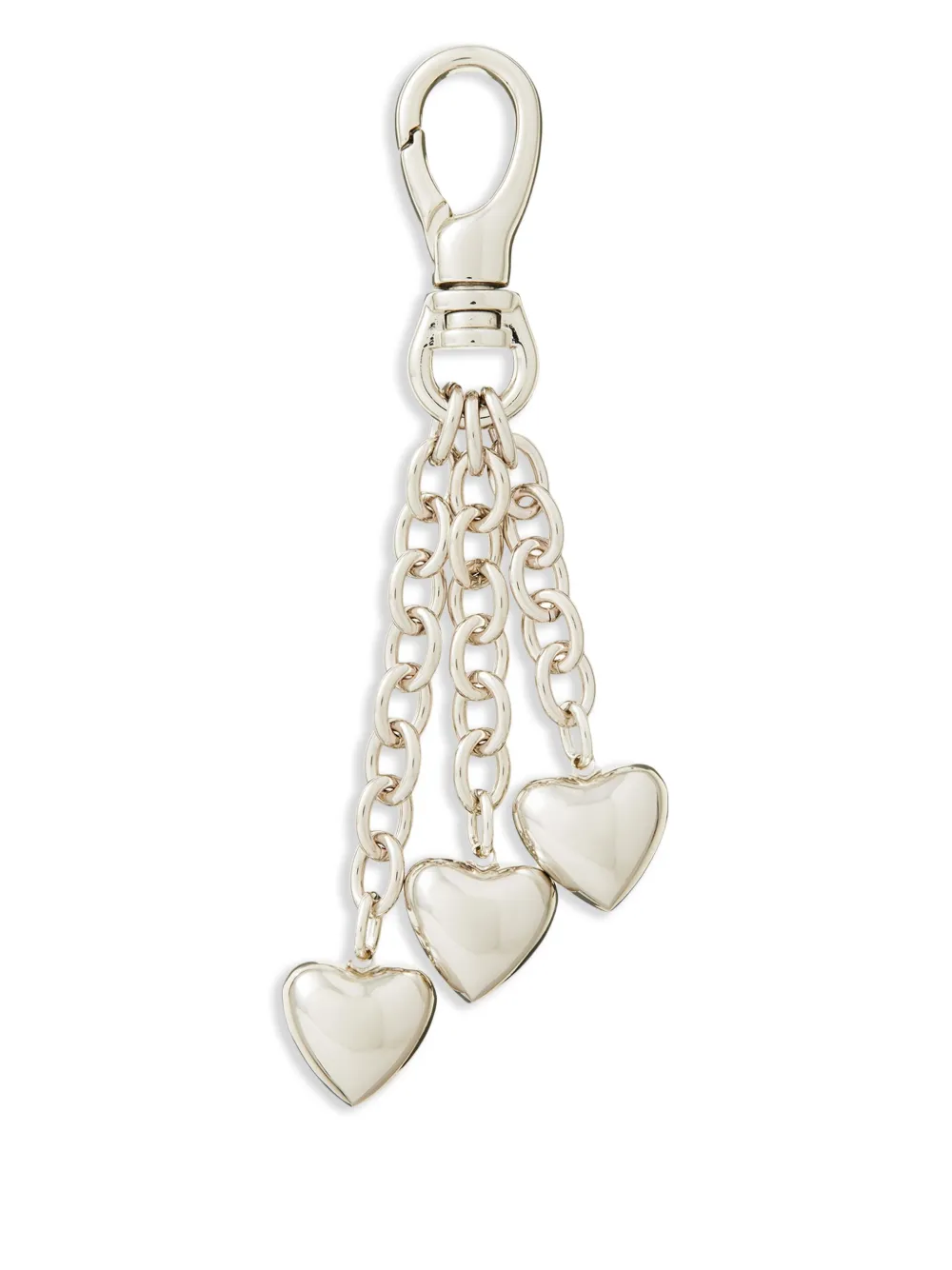 Roxanne Assoulin triple-heart charm keychain | Silver | Image 1