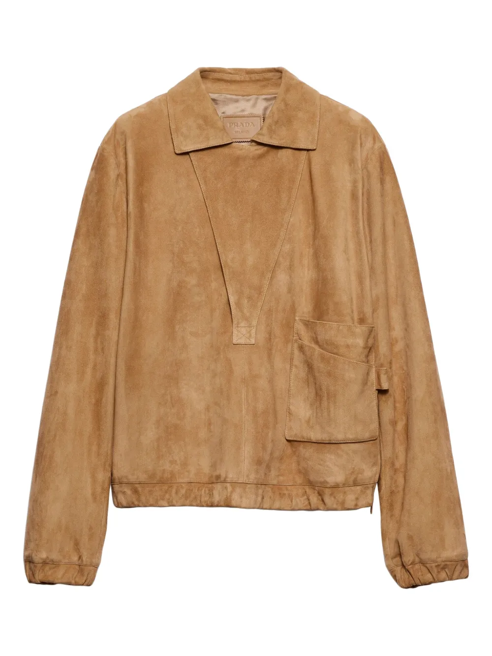 Prada suede blouson jacket Beige