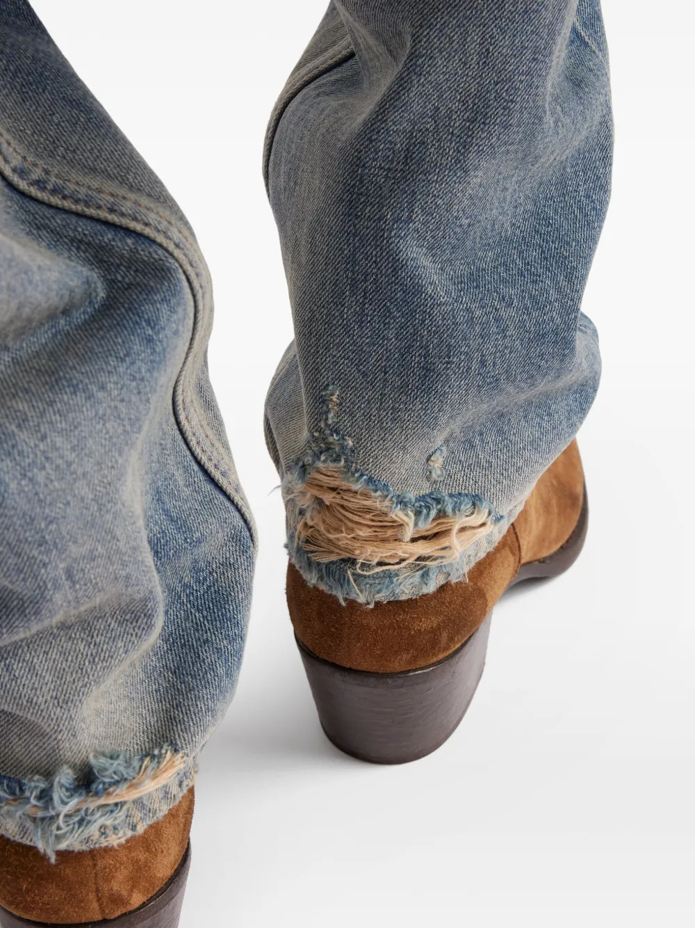 Prada Jeans met logopatch Blauw