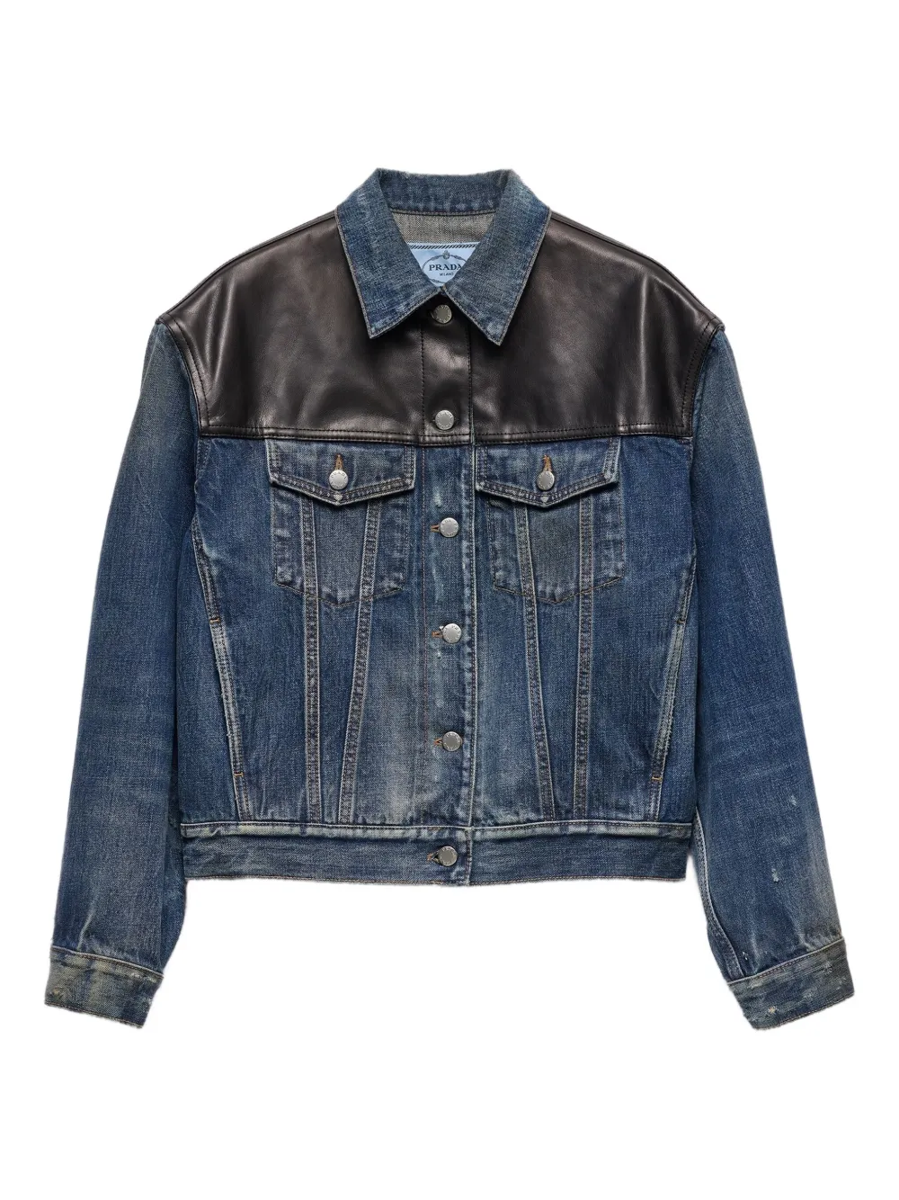 Prada Jeansjacke Mit Kontrasteinsätzen