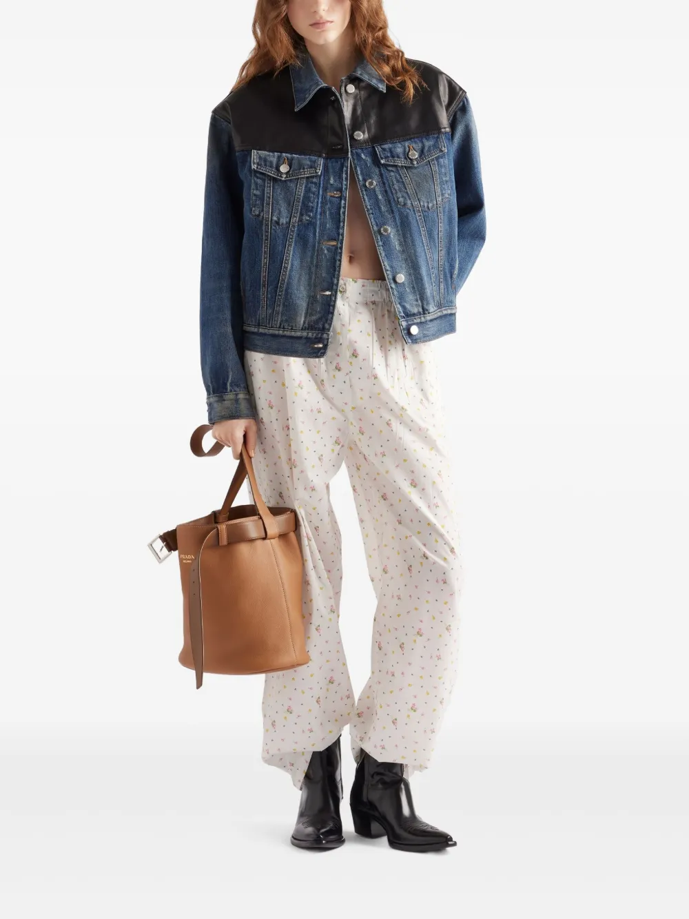 Prada panelled denim jacket | Denim Jackets | Image 2