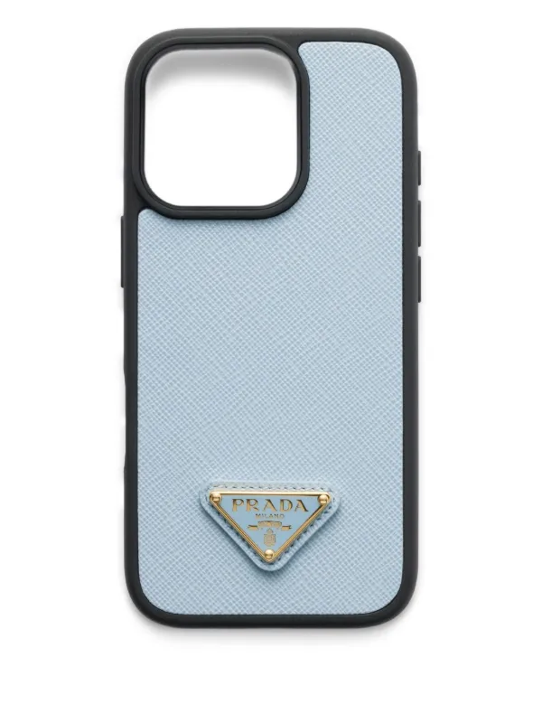 Prada サフィアーノレザー iPhone 16 Pro ケース | ブルー | FARFETCH JP