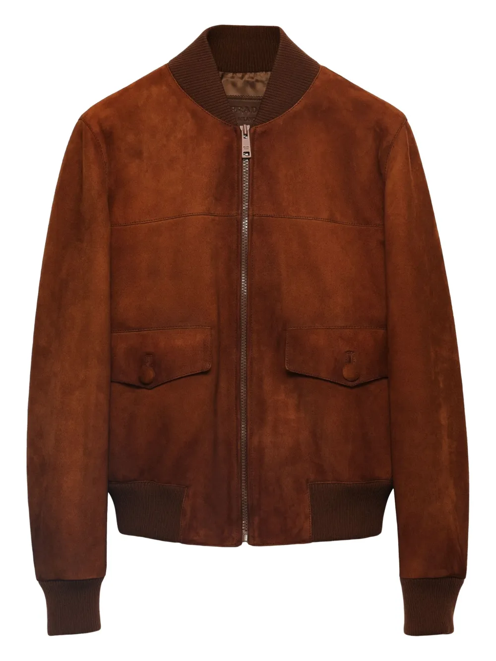Prada suede blouson jacket Bruin
