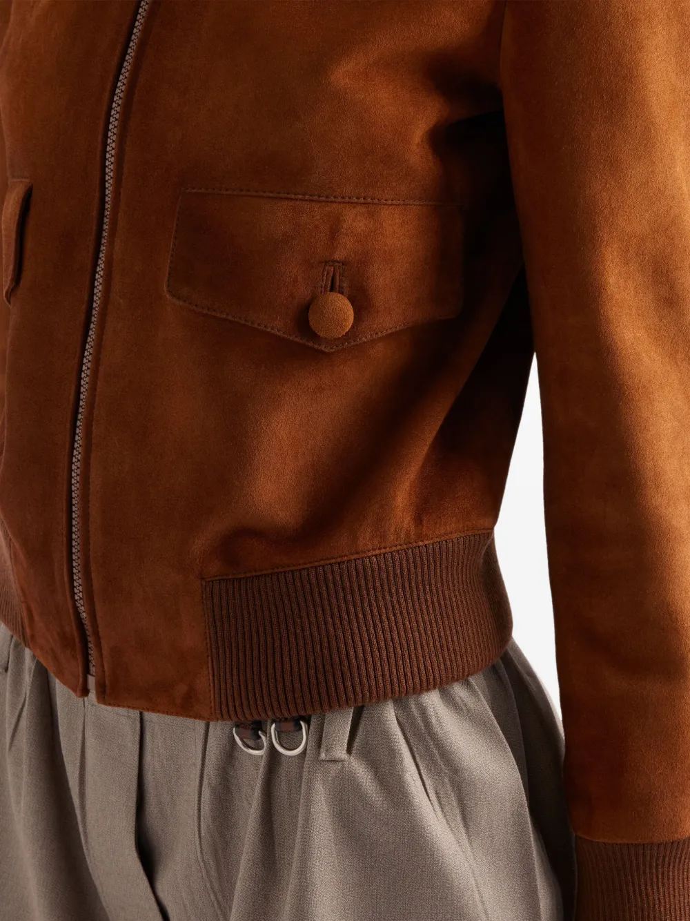 Prada Suède shirtjack Bruin