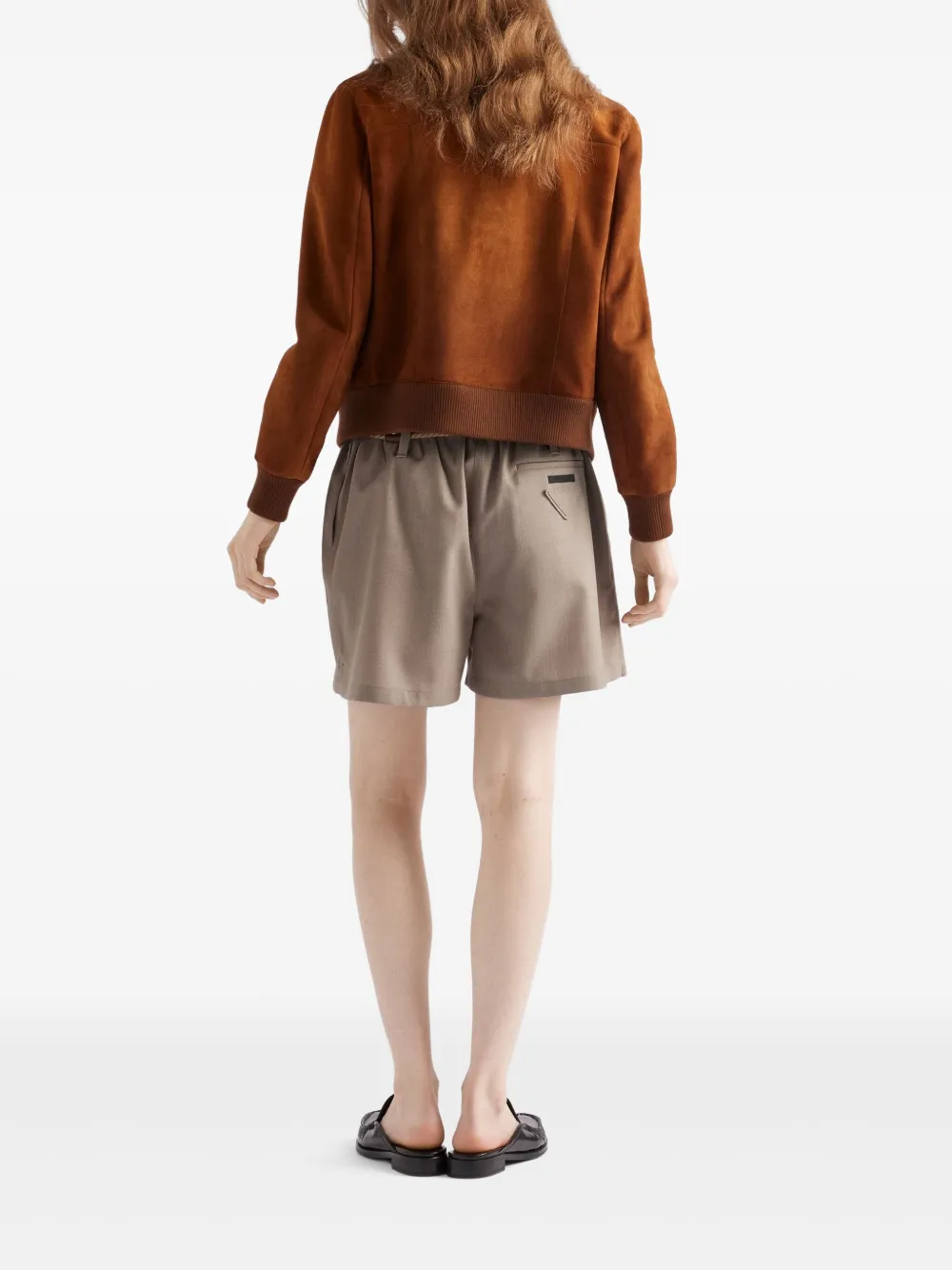 Prada Suède shirtjack Bruin