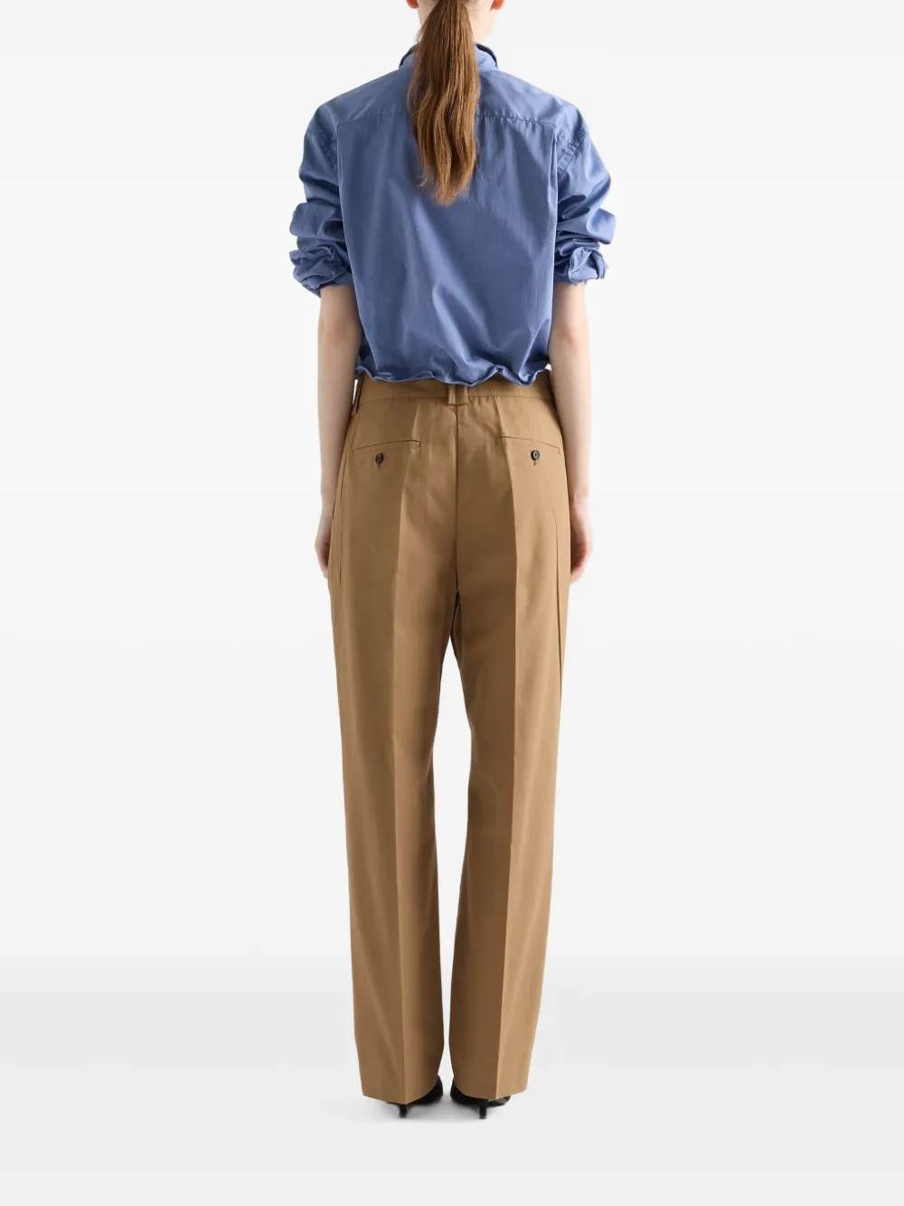 Prada Popeline broek Beige
