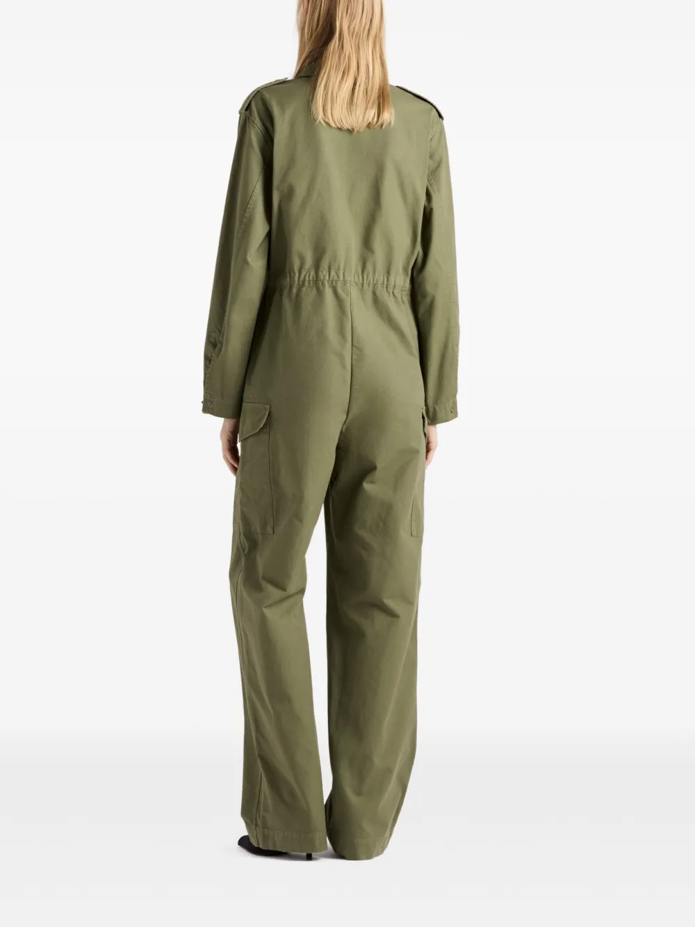 Prada Panama katoenen jumpsuit Groen