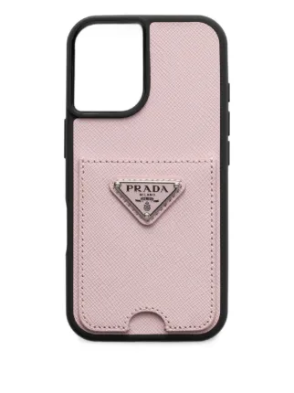 Prada サフィアーノレザー iPhone 16 ケース | ピンク | FARFETCH JP
