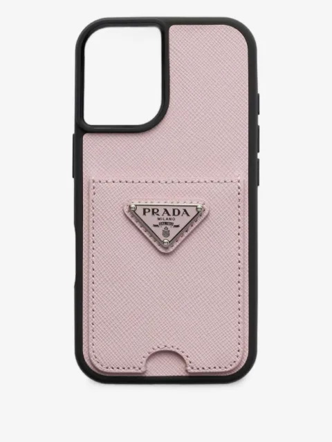 Prada coque d'iPhone 16 Pro en cuir Saffiano