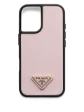 Prada Saffiano leather iPhone 16 case - Pink
