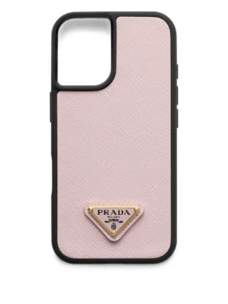 Prada サフィアーノレザー iPhone 16 ケース | ピンク | FARFETCH JP