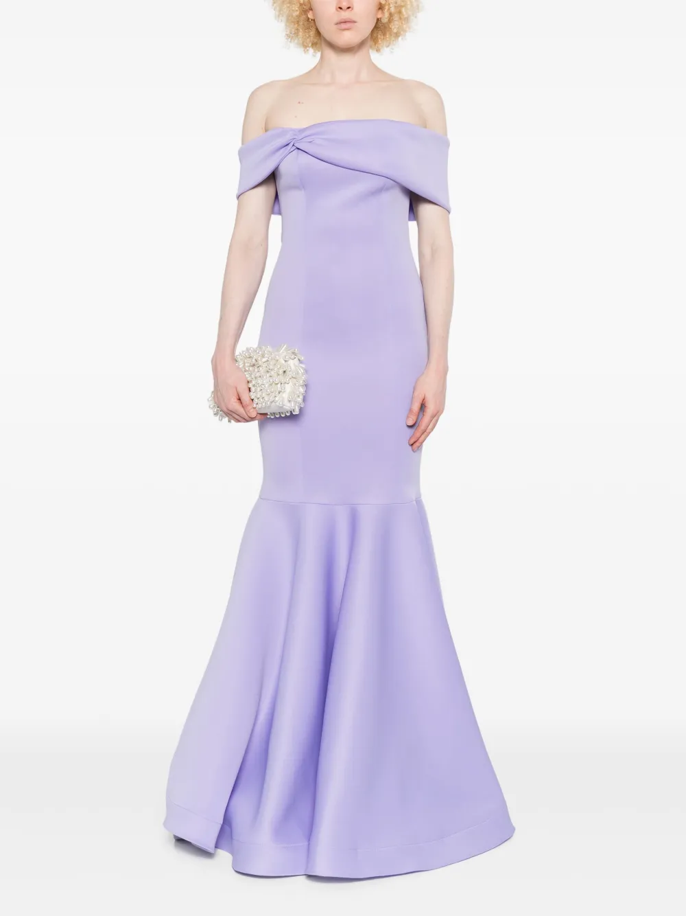 AAVVA Off-shoulder avondjurk - Paars