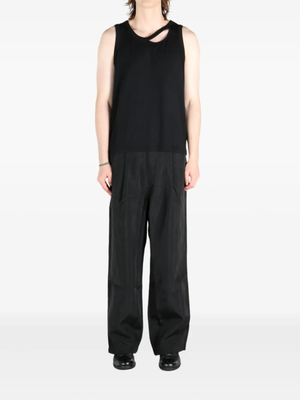 LGN LOUIS GABRIEL NOUCHI cut-out tank top - 001 BLACK
