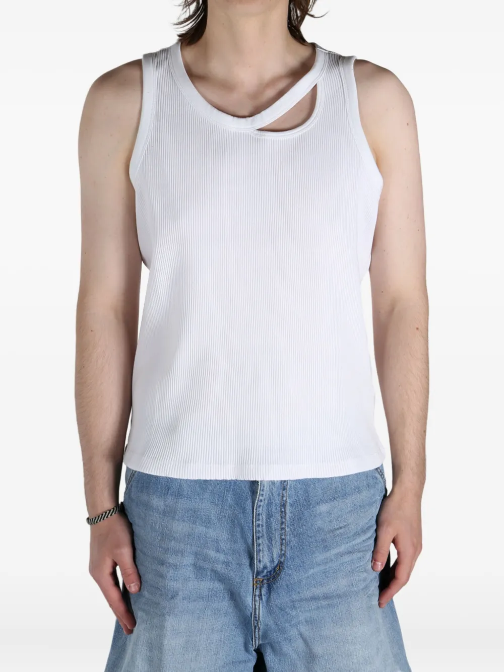 LGN LOUIS GABRIEL NOUCHI cut-out tank top - Wit