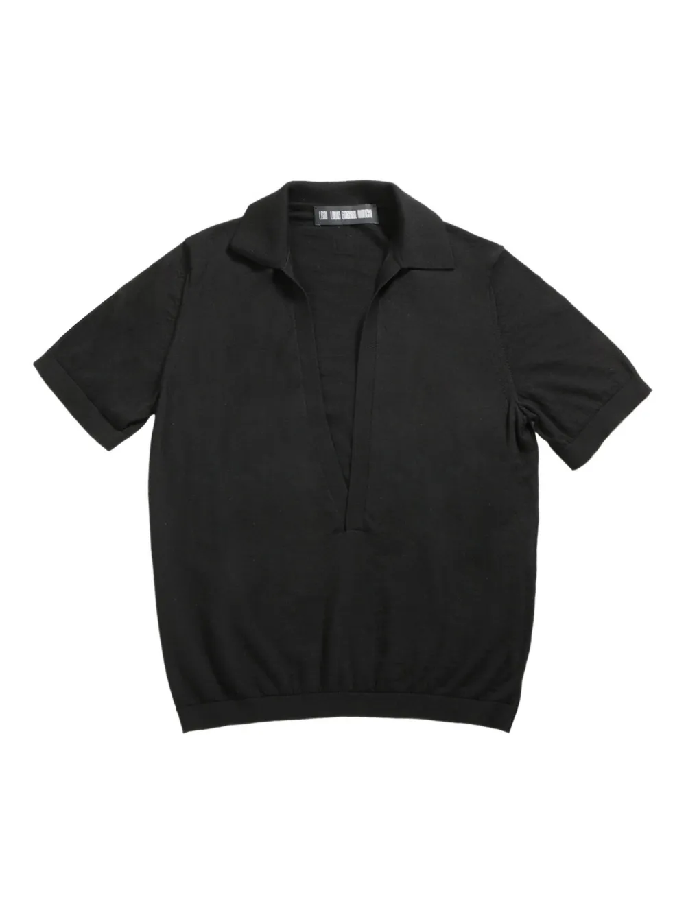 LGN LOUIS GABRIEL NOUCHI fine-knit T-shirt - ブラック LGN LOUIS GABRIEL NOUCHI fine-knit T-shirt - ブラック