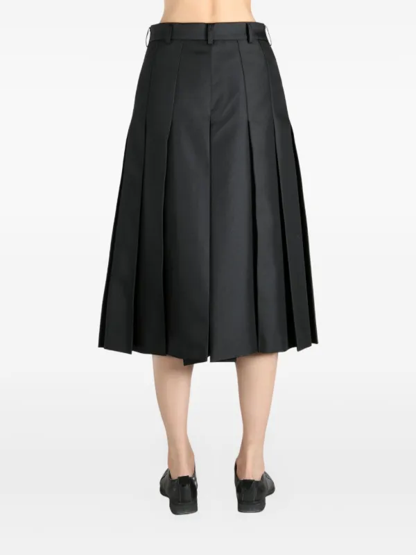 Comme Des Garçons Pleated Skirt Black FARFETCH ID