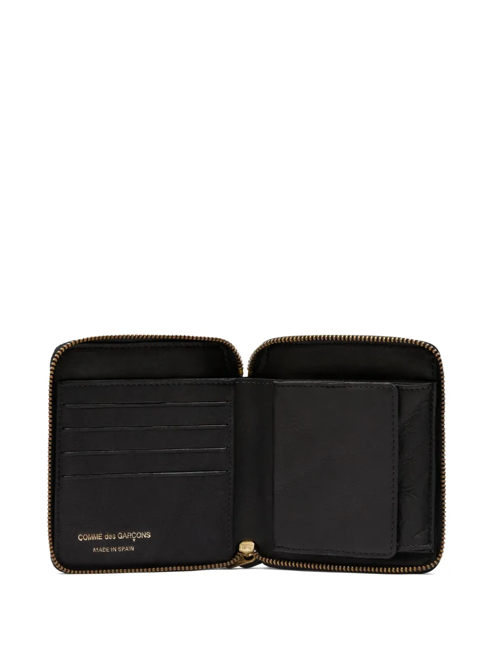 Comme Des Garçons Comme Des Garçons washed zip-around wallet Zwart
