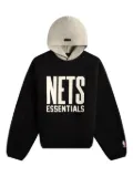 FEAR OF GOD ESSENTIALS nets logo hoodie - Black