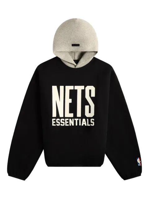 FEAR OF GOD ESSENTIALS nets logo hoodie