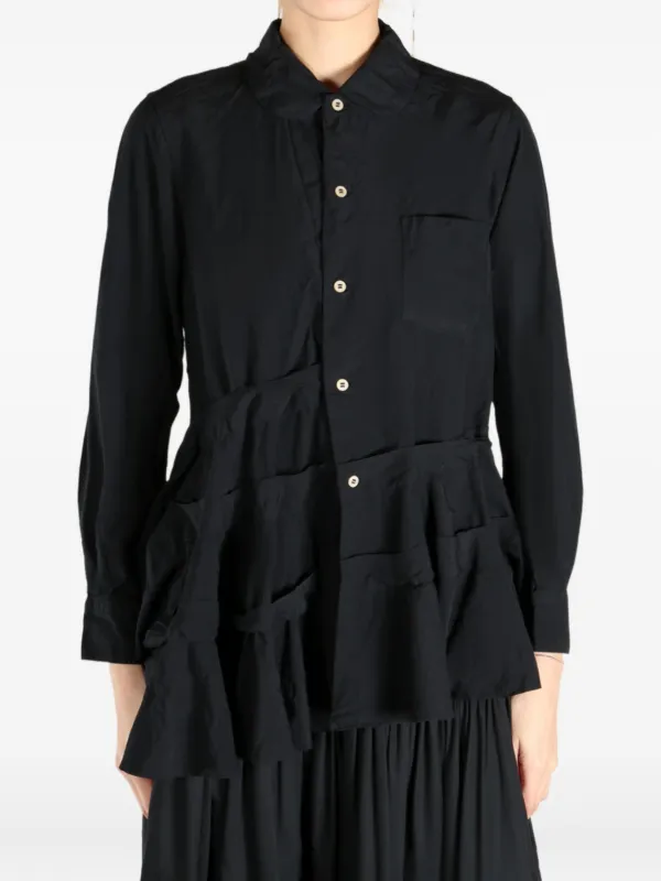 Comme des Garçons Asymmetry Black Tops Comme Des Garçons Comme Des Garçons Asymmetric Shirt | Black
