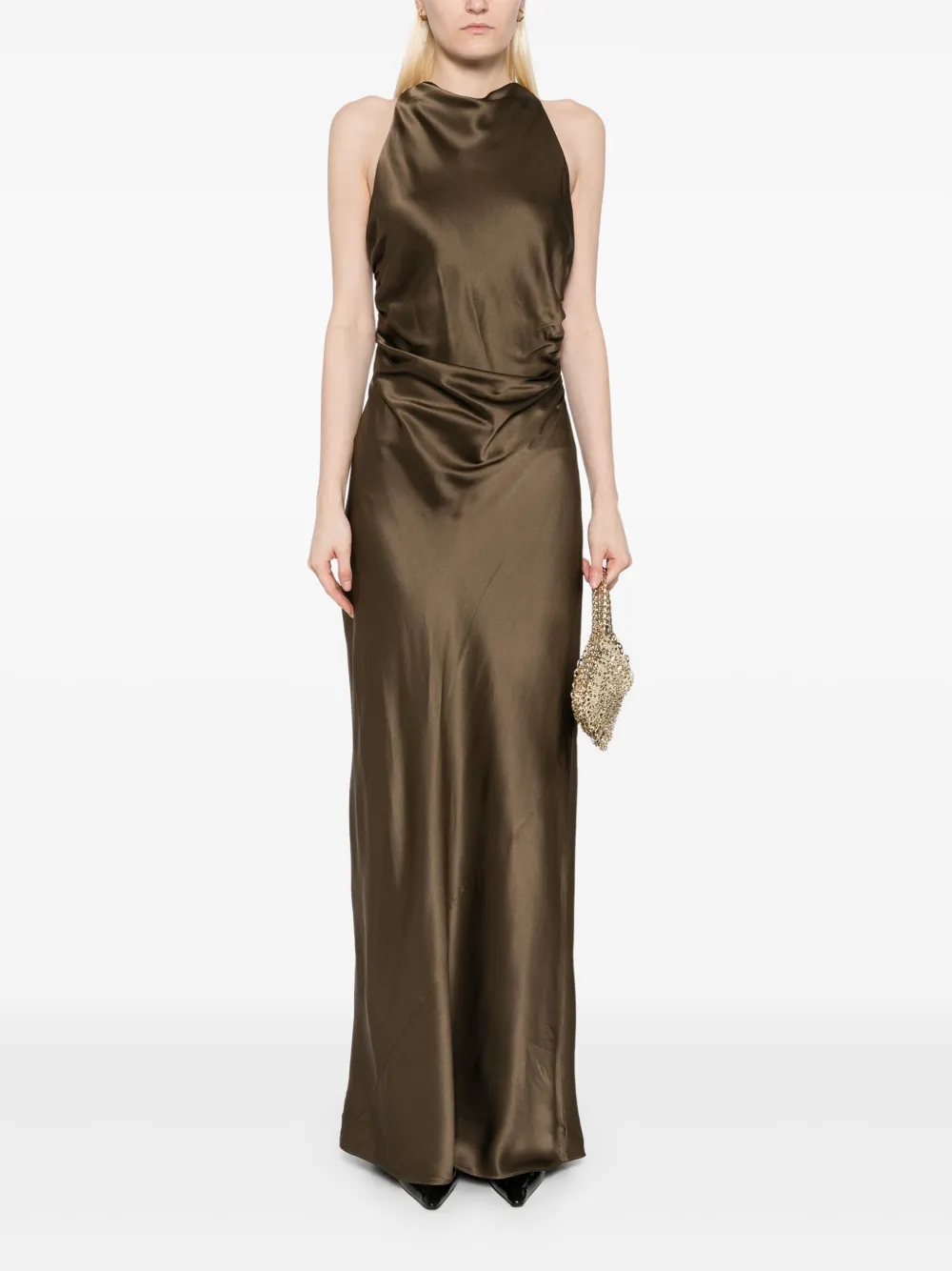 Reformation Anaiis jurk - Bruin