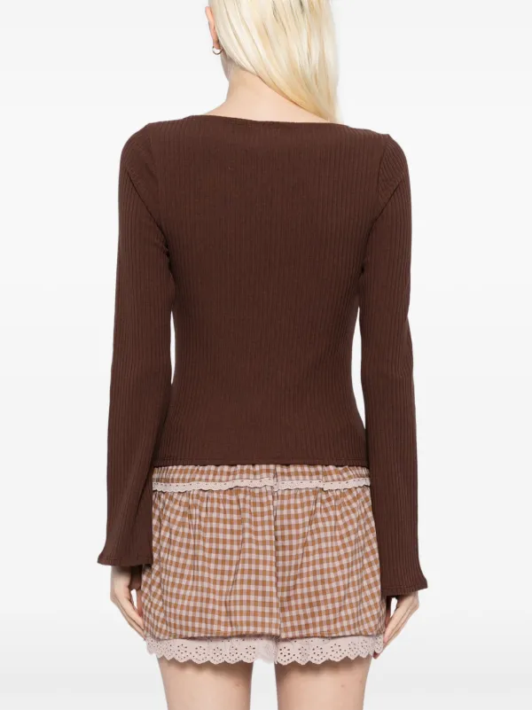 Reformation Millet knit-top | Brown | FARFETCH