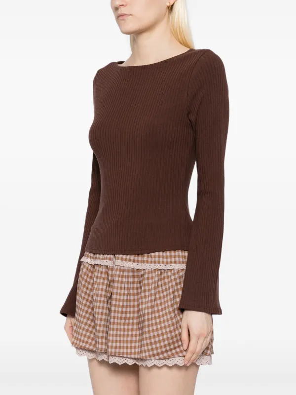 Reformation Millet knit-top | Brown | FARFETCH