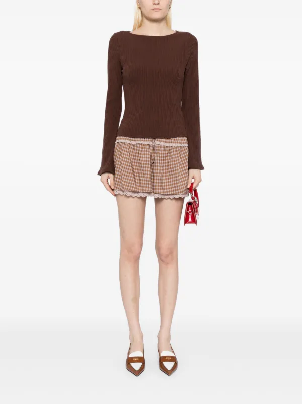 Reformation Millet knit-top | Brown | FARFETCH
