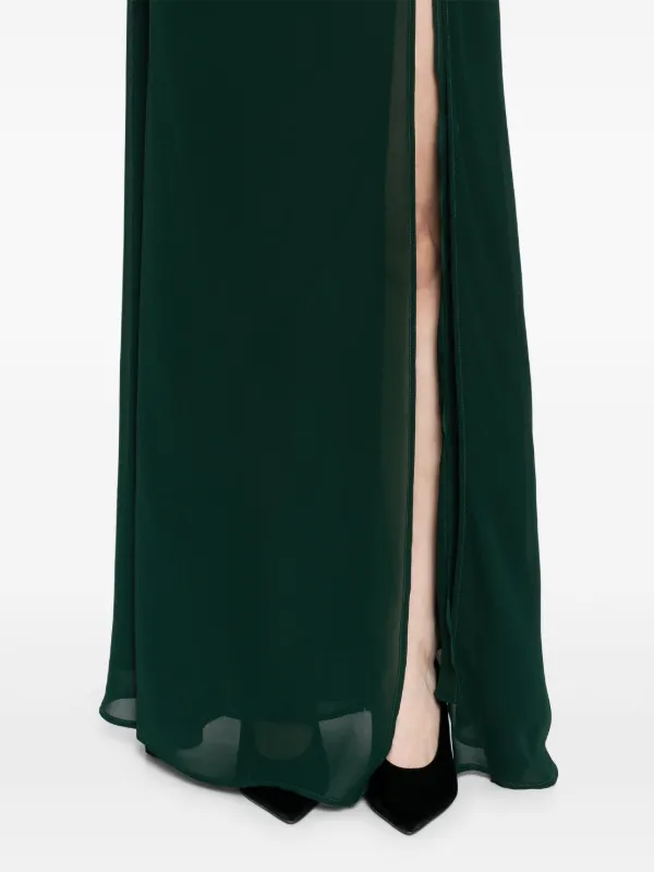 slim fit dress slacks ZARA Long One Sleeve Cocktail Dress Dark Olive Size Medium NWT – Style  Exchange Boutique PGH main image 0