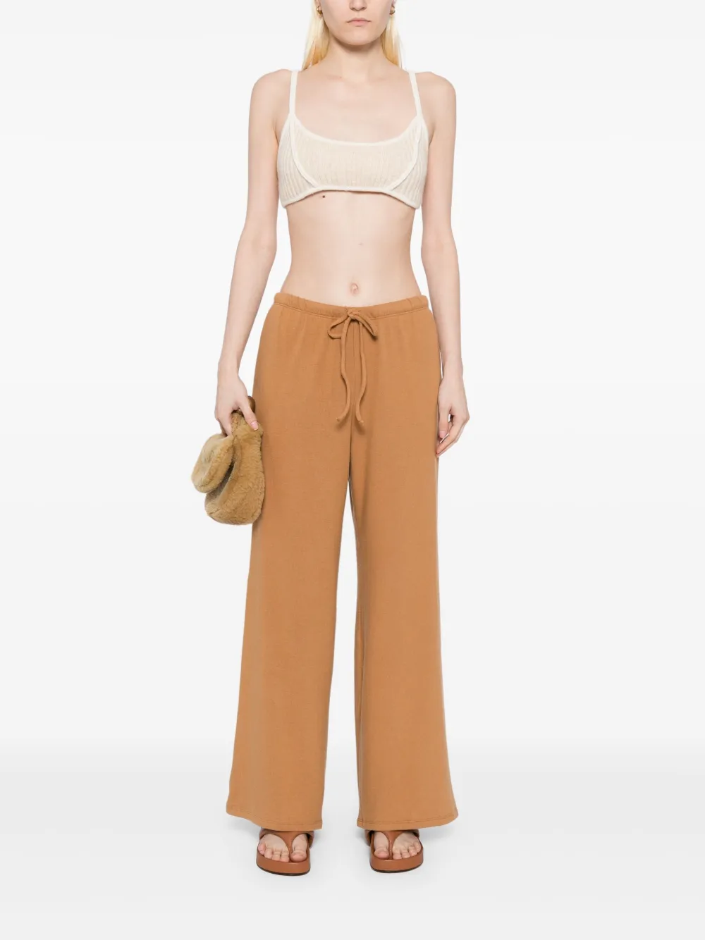 Reformation Olina gebreide broek - Beige