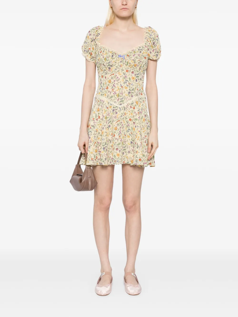 Reformation Ondine jurk - Geel