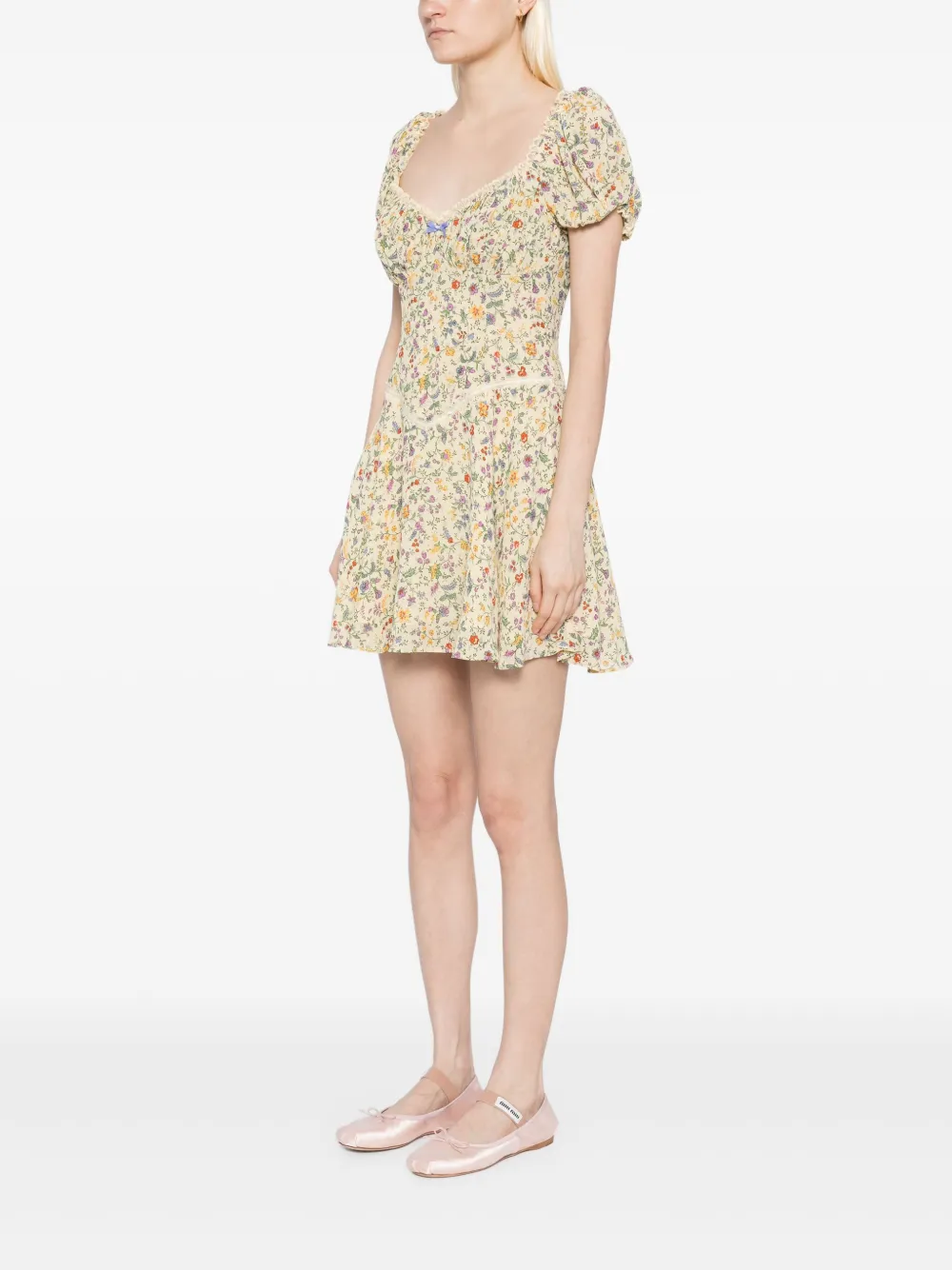 Reformation Ondine jurk Geel
