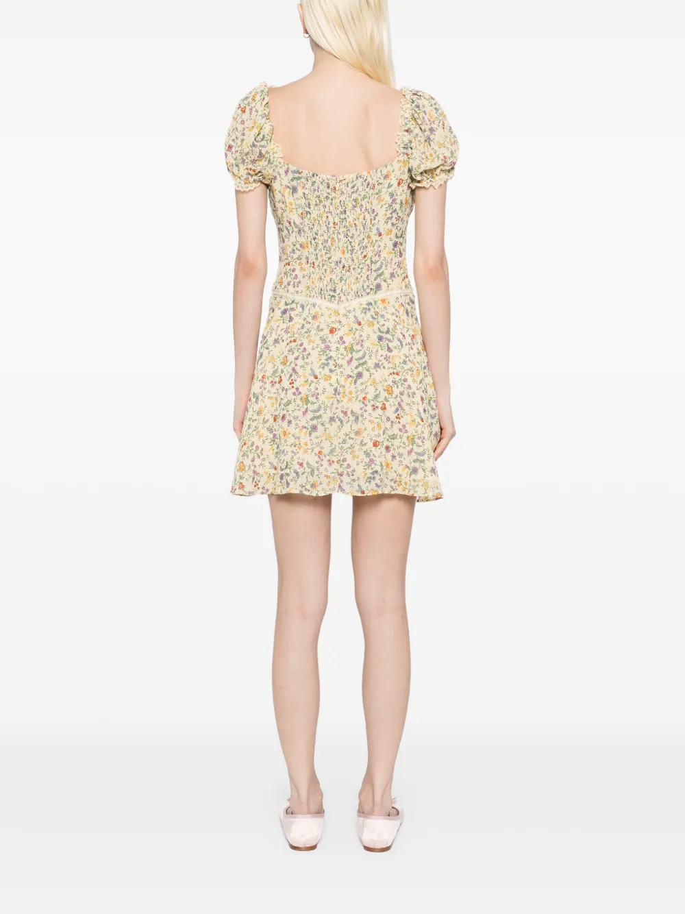 Reformation Ondine jurk Geel