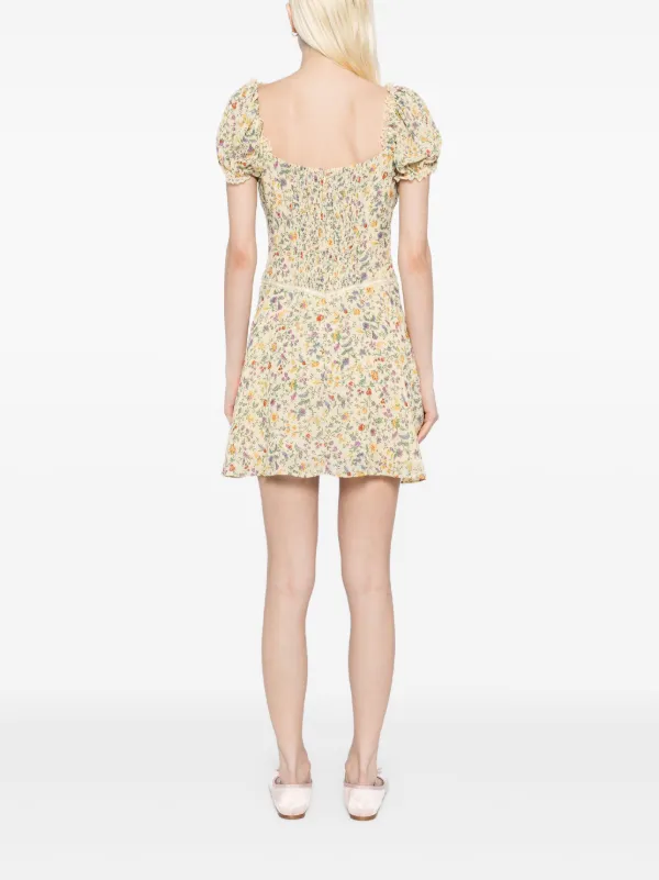 opal mini dress in gold for love & lemons Silver Mini Dress