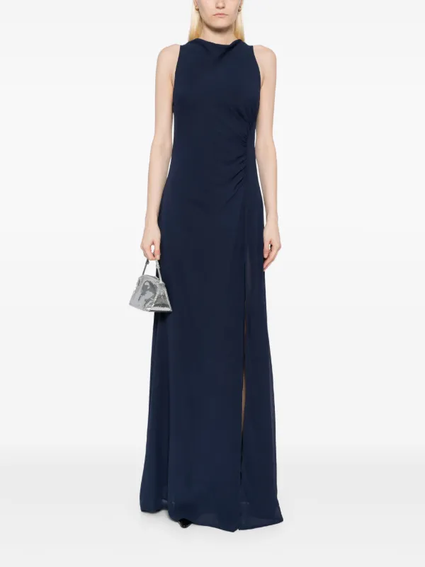 blue reformation dress Reformation Aliceyn Silk Waves Blue Lace Cut-Out Maxi Dress – The Closet  New York