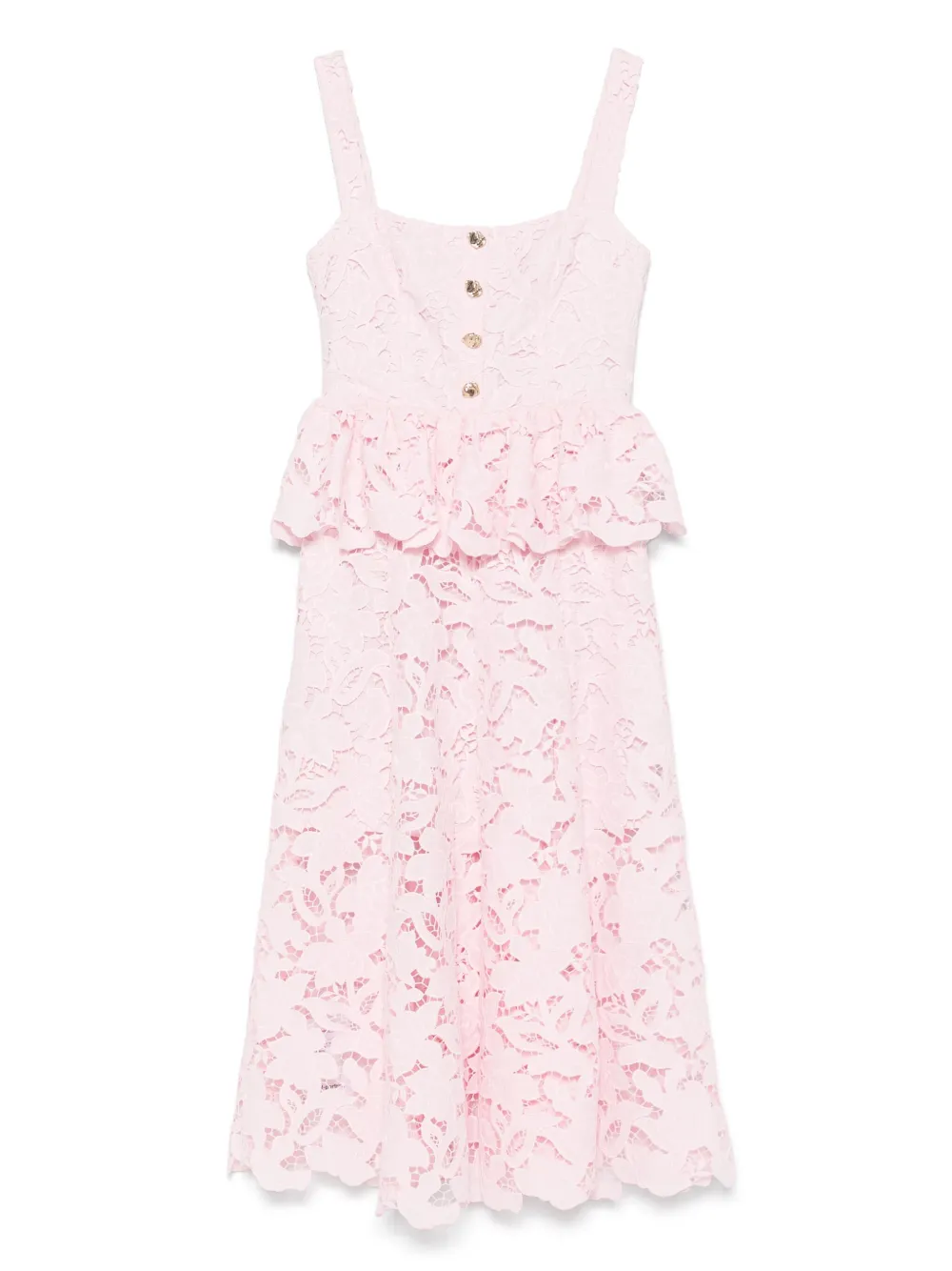 Self-Portrait floral-lace midi dress | Pink | Image 1