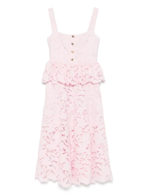 Self-Portrait floral-lace midi dress