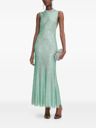 Self-Portrait rhinestone-embellished Dress | Green | FARFETCH PT Self-Portrait rhinestone-embellished Dress | Green | FARFETCH PT