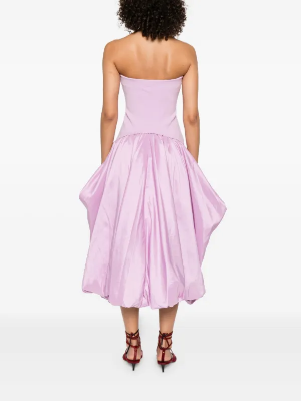 izzy midi dress Izzy Strapless Taffeta Midi Dress