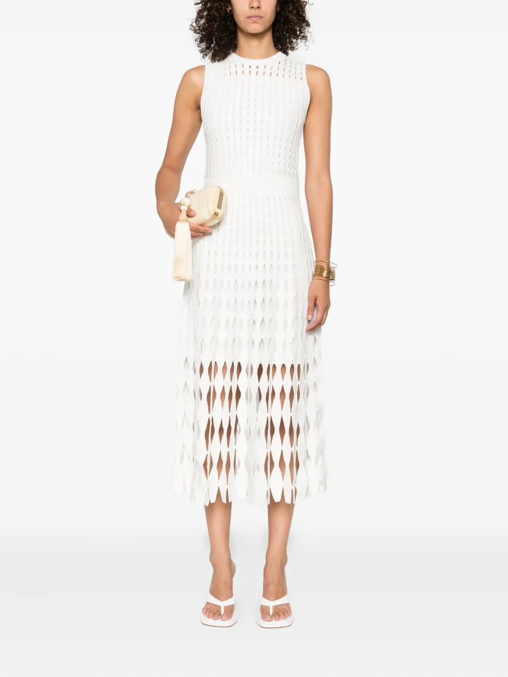 Simkhai Zyla midi-jurk - Beige