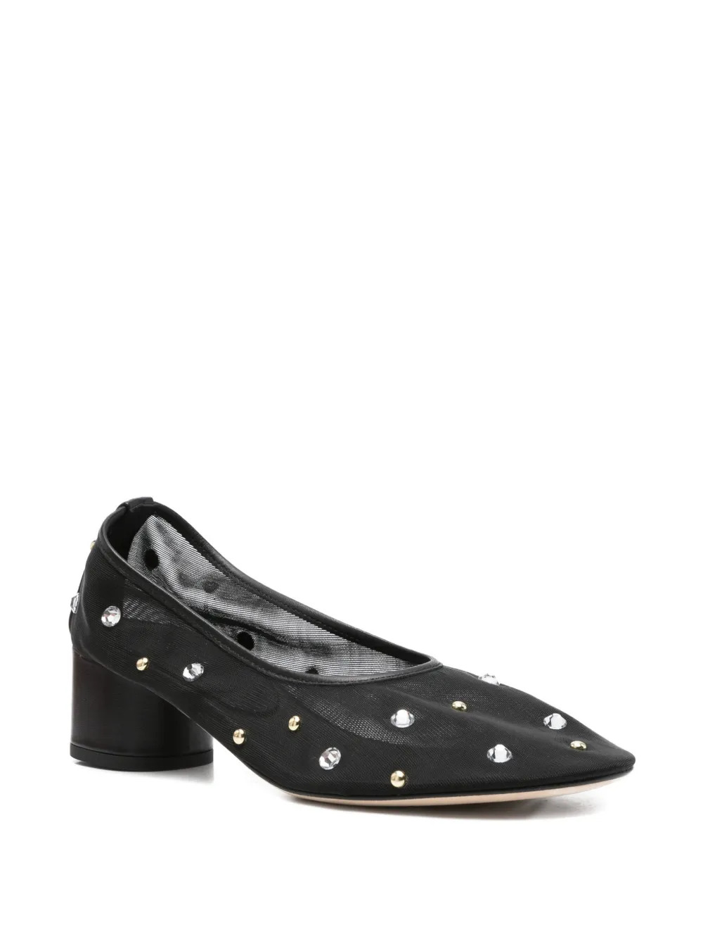 Dear Frances 45mm crystal-embellished heeled pumps Black