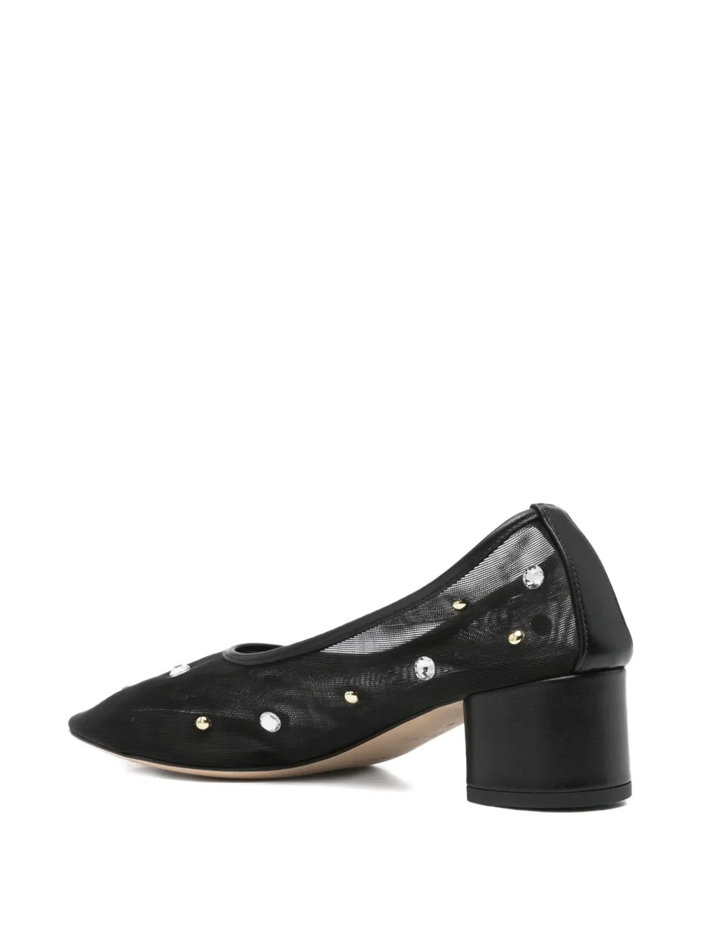 Dear Frances 45mm crystal-embellished heeled pumps Black