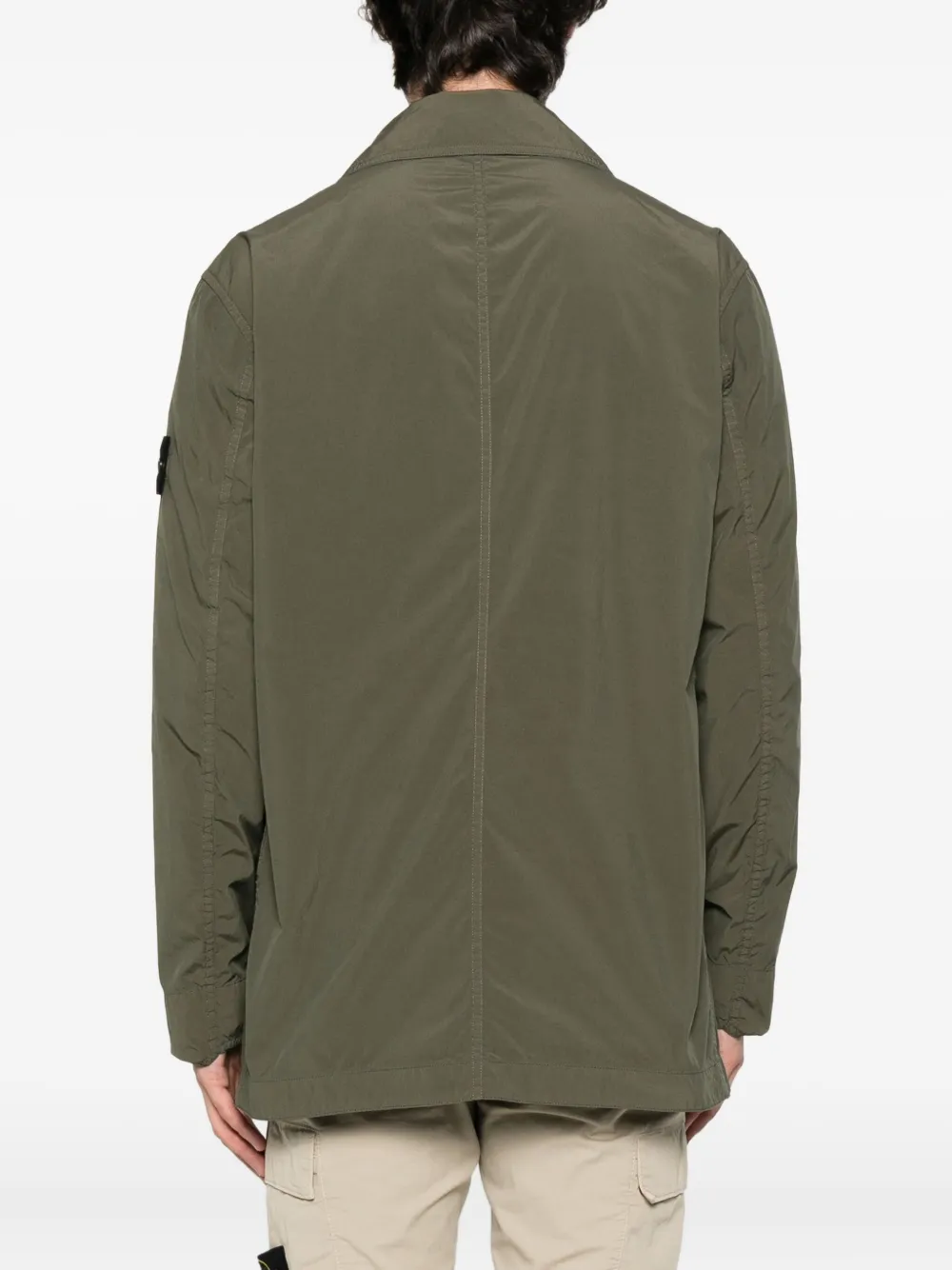 Stone Island double-breasted coat Groen