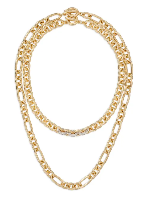 Collier deux-rangs en chaînes - Roxanne Assoulin - Modalova