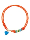 Roxanne Assoulin The Happy Cord heart-charm beaded necklace - Orange