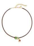 Roxanne Assoulin leather charm necklace - Brown