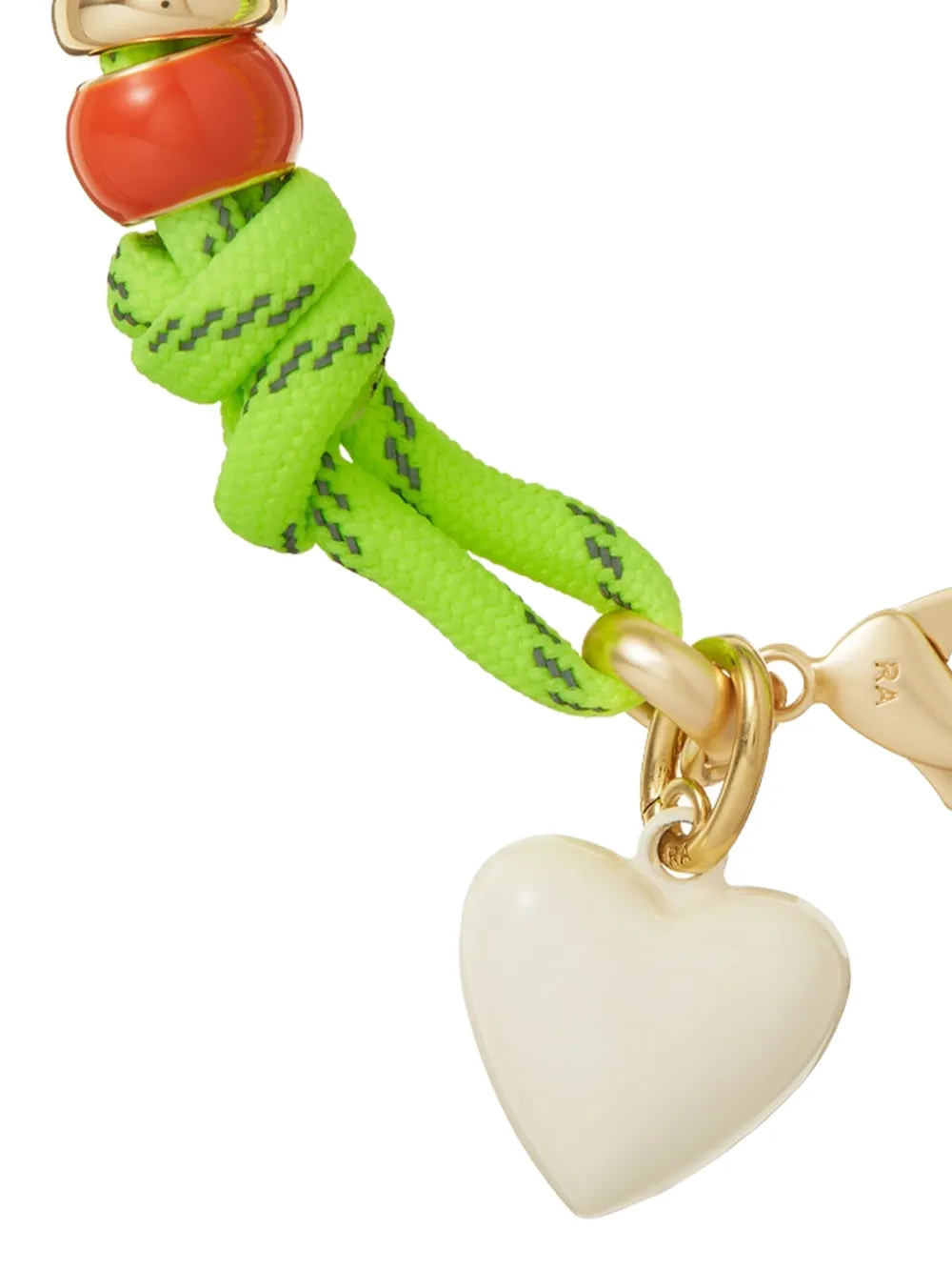 Roxanne Assoulin The Happy Cord heart-charm beaded bracelet - Groen