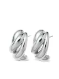 Roxanne Assoulin sculptural spiral hoop earrings - Silver